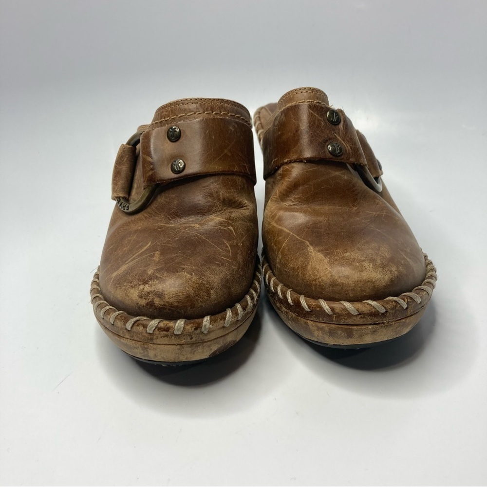 Vintage‎ Frye Charlotte ring leather mules clogs size 7 - Picture 3 of 16